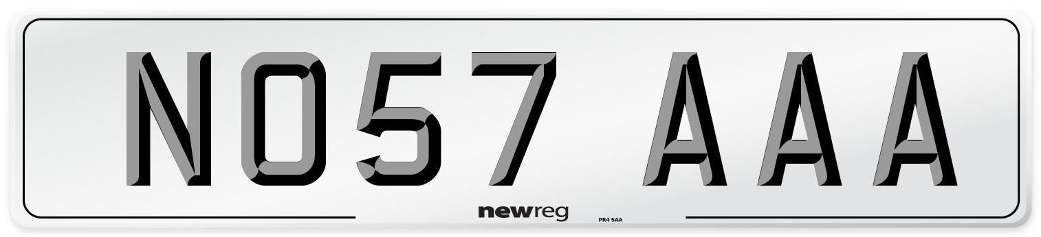 NO57 AAA Number Plate from New Reg